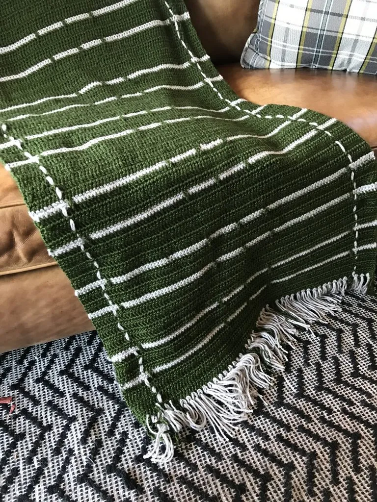 crochet plaid blanket wrap pattern