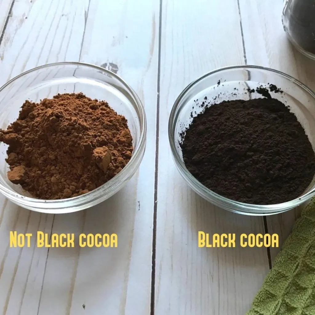 black cocoa vs. regular cocoa
