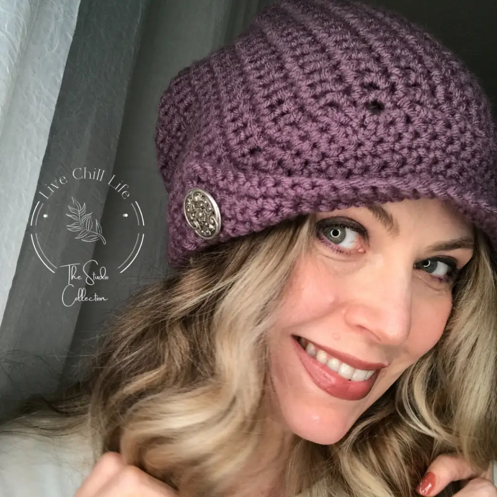 free crochet hat with brim pattern