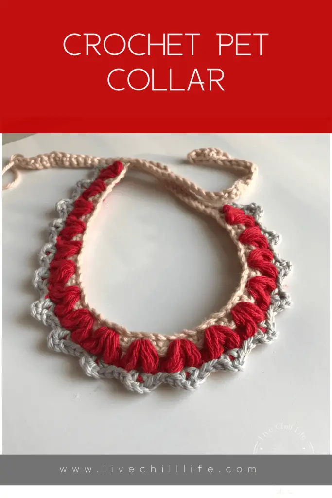 Crochet pet collar free pattern