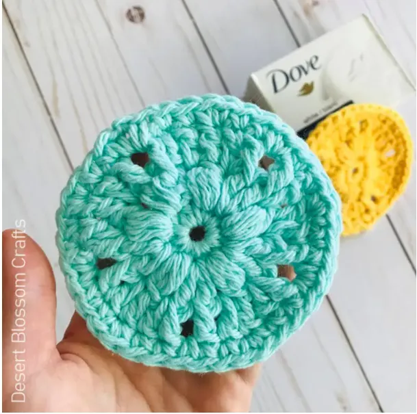 crochet face scrubby