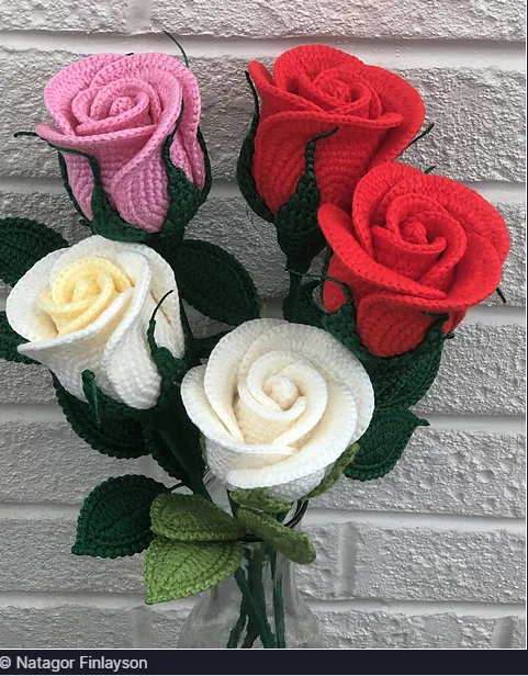 crochet rose pattern