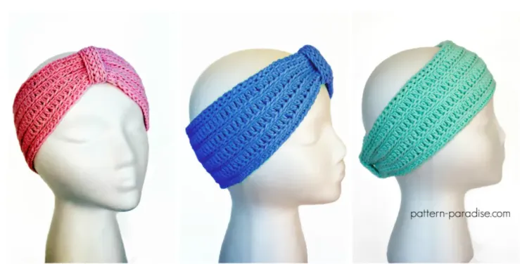 crochet spa headband