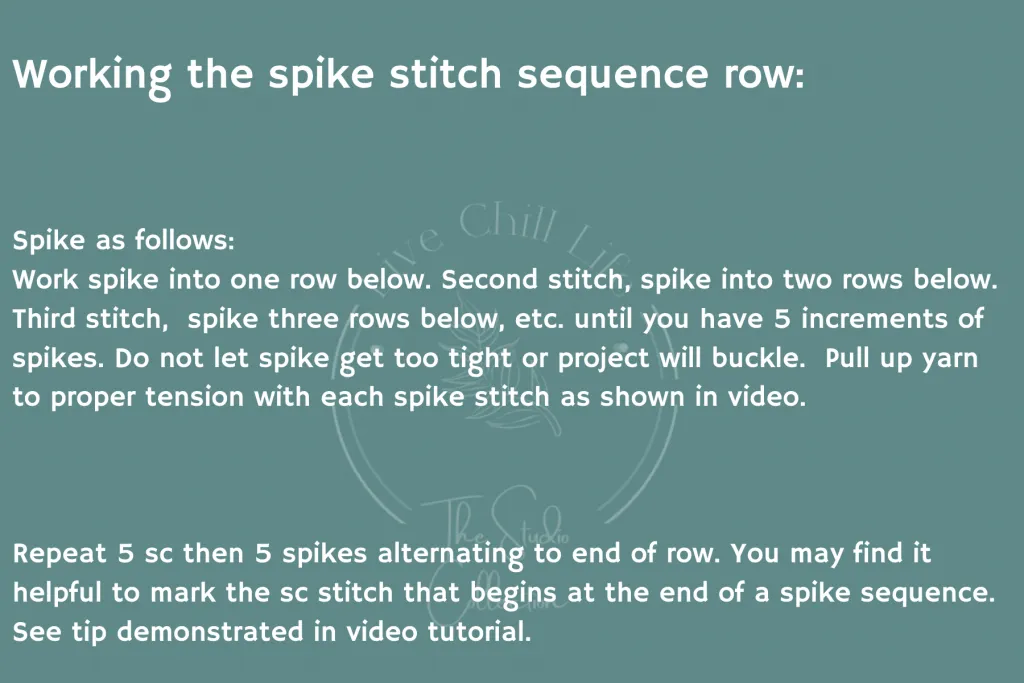 how to crochet spike stitch
