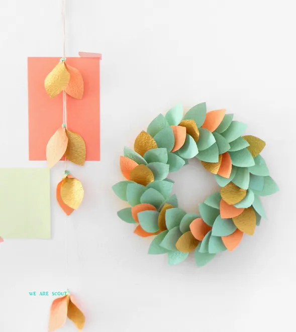 paper wreath DIY