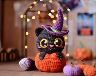 crochet halloween cat pattern