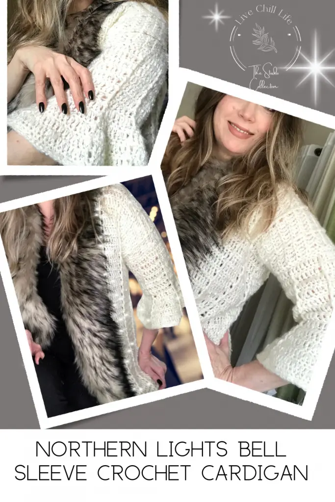 Crochet bell sleeve cardigan