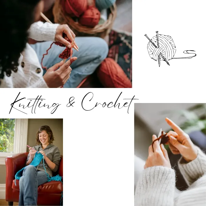 Crochet and knitting help to relax
