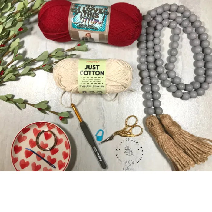 crochet supplies for fish potholder