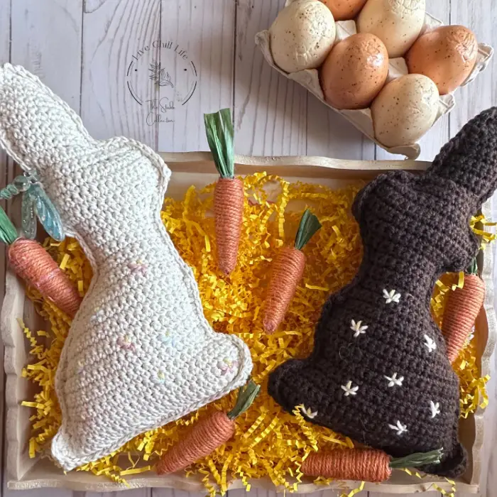 Crochet chocolate Easter bunny