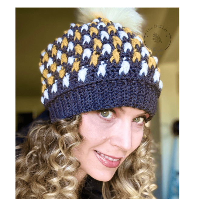 How to Crochet a women's hat free pattern - Live Chill Life