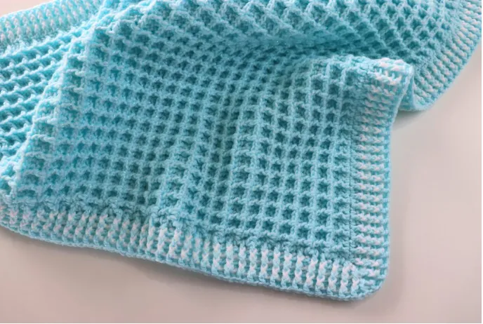 crochet waffle stitch blanket pattern