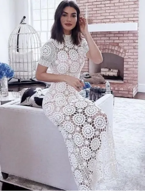 crochet wedding dress 
