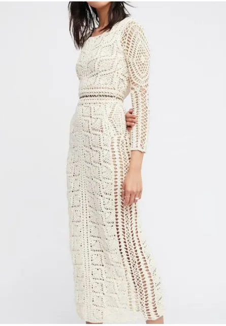 open back lacy wedding dress crochet
