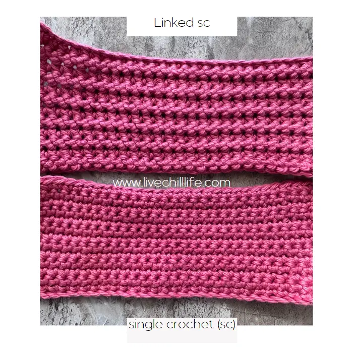 how to make linked single crochet stitch