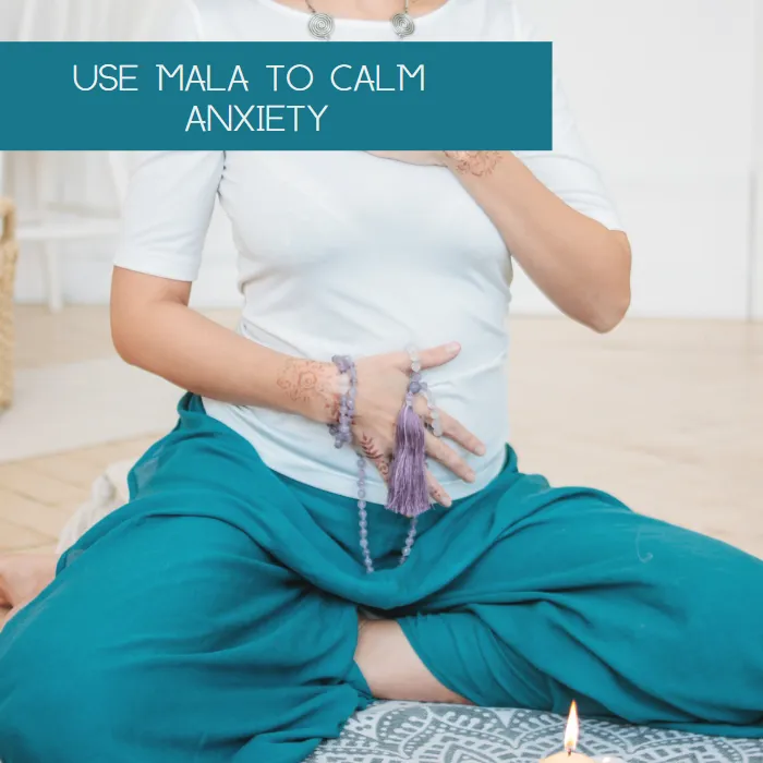 Using mala beads to calm anxiety