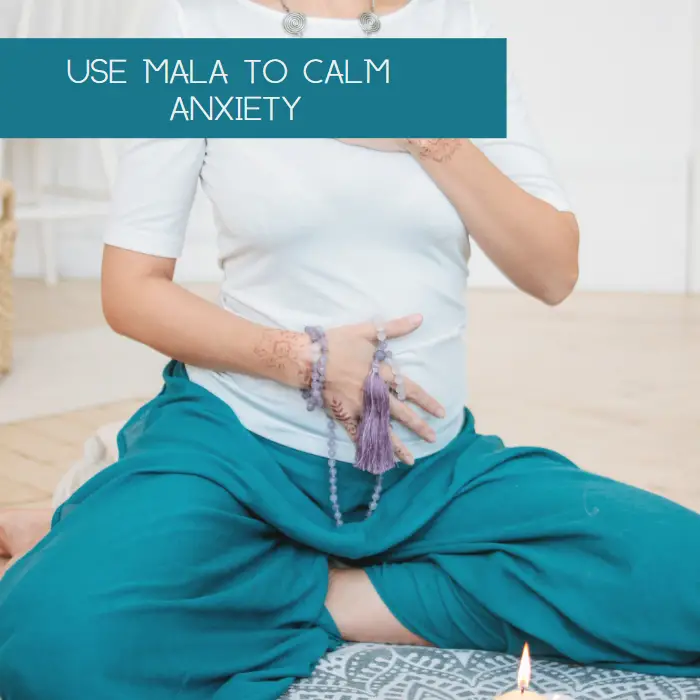 Using mala beads to calm anxiety