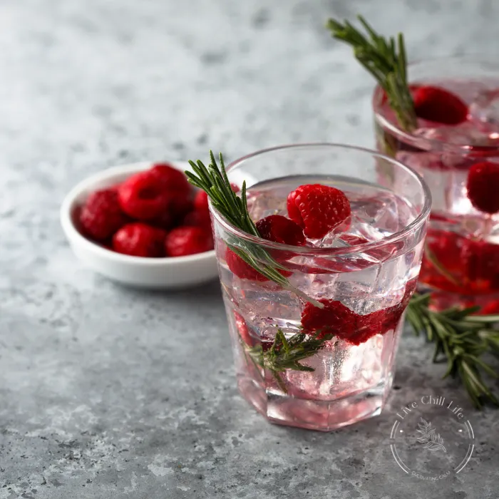 Rosemary raspberry cocktail