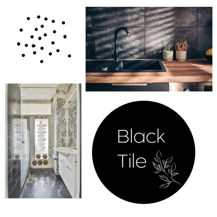 black textured tile design trend