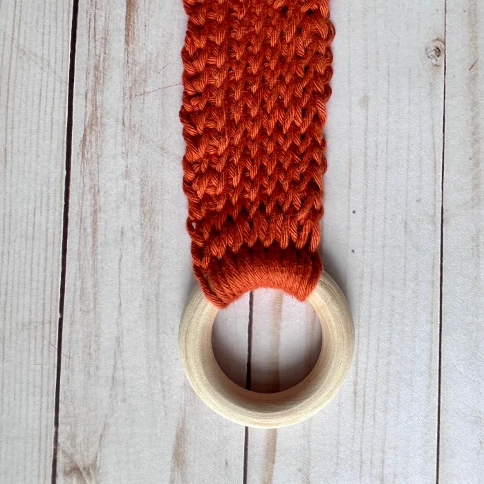 Tunisian crochet bag strap