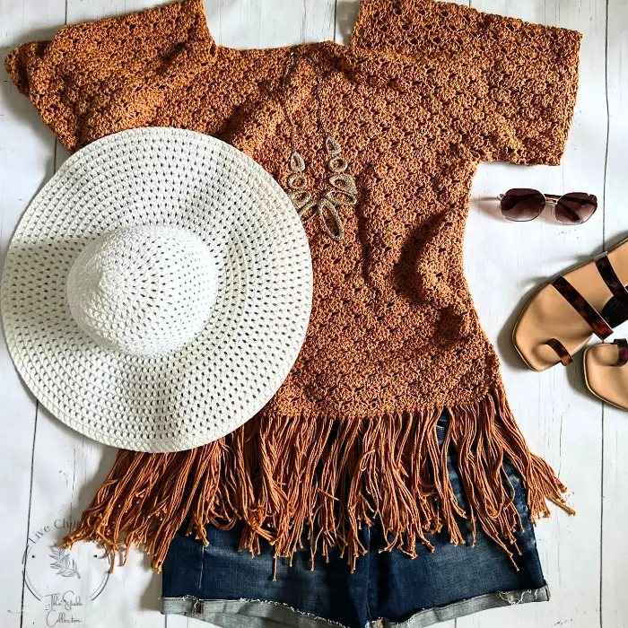 crochet top with fringe