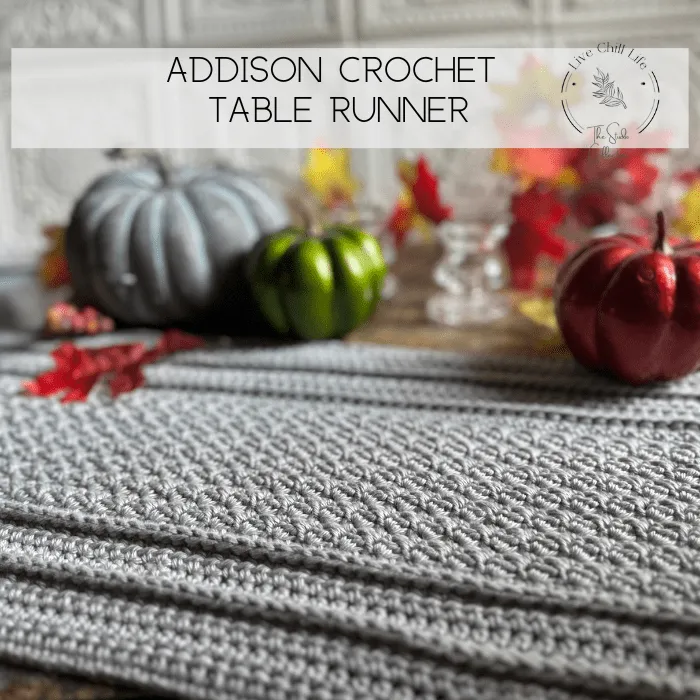 Crochet fall pattern table runner