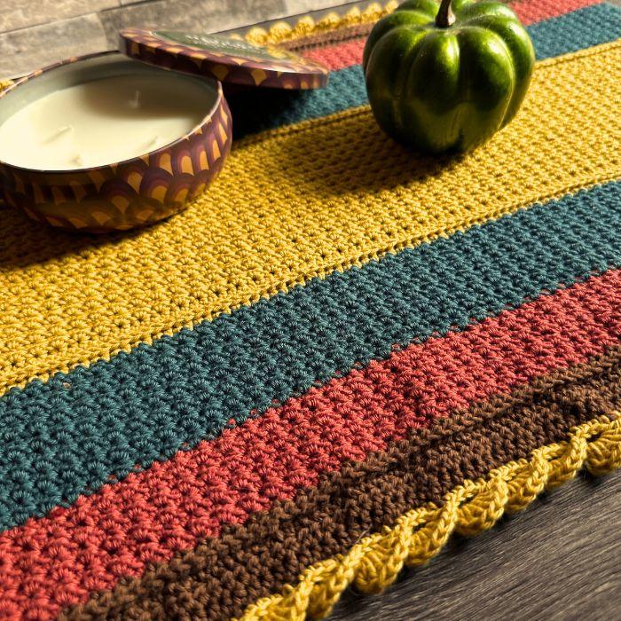 Fall thanksgiving crochet table topper