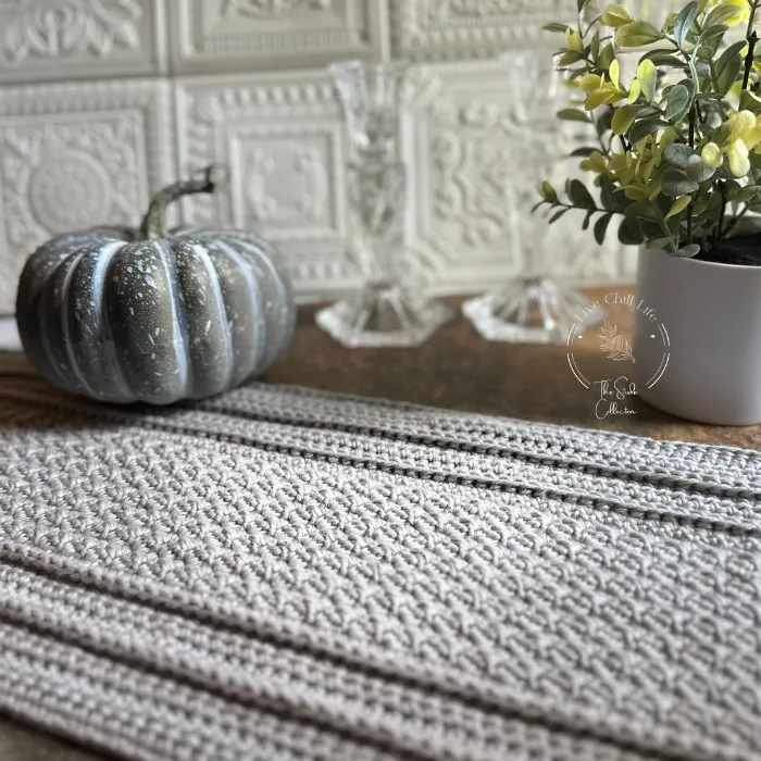 Crochet table runner cottage core style