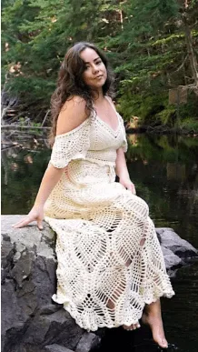 Crochet wedding dress plus size