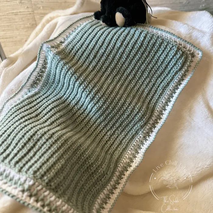 crochet baby blanket green