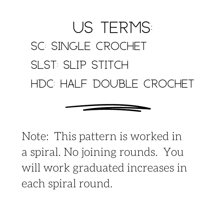 Crochet pattern terms