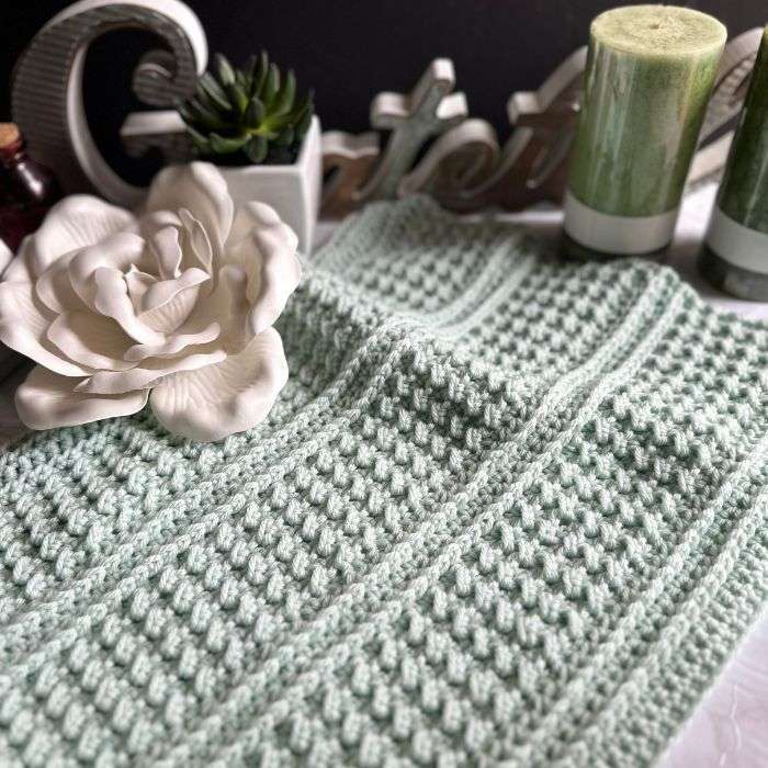 textured crochet baby blanket