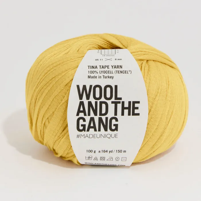 Yellow yarn made from eucalyptus