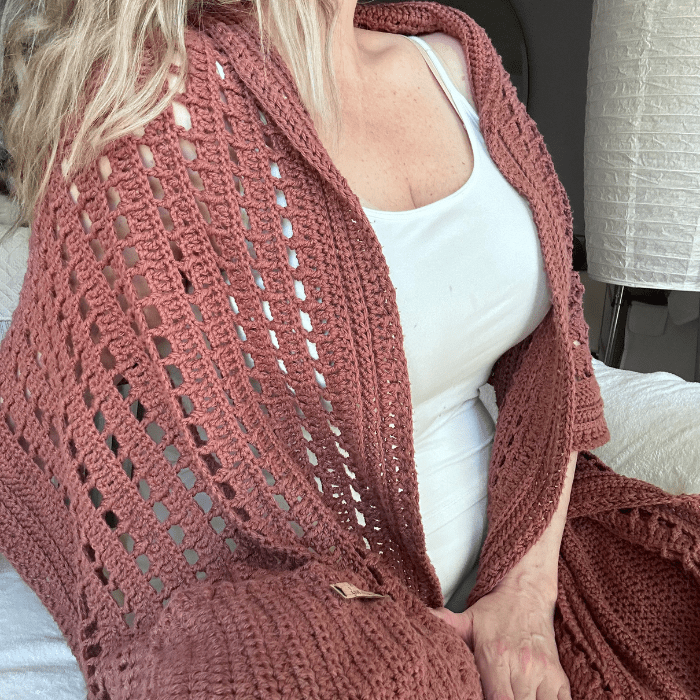 crochet cotton shawl for summer