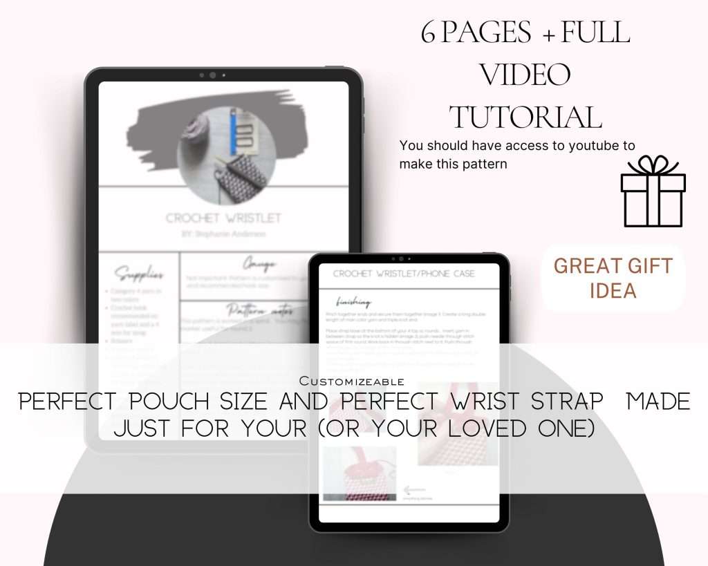 PDF wristlet crochet pattern
