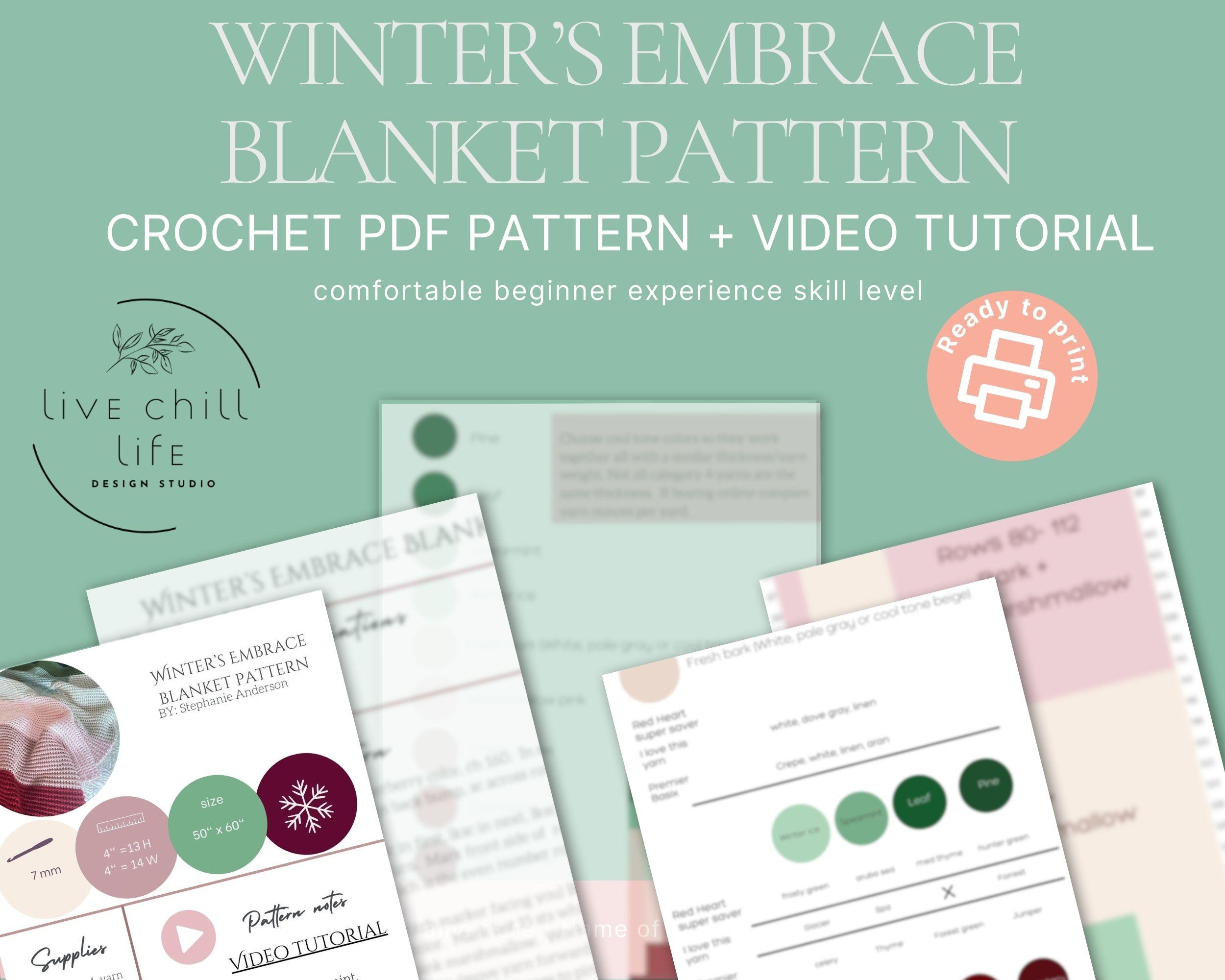 crochet pattern for christmas blanket PDF
