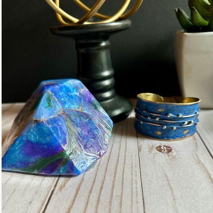 blue geode body bar gift set