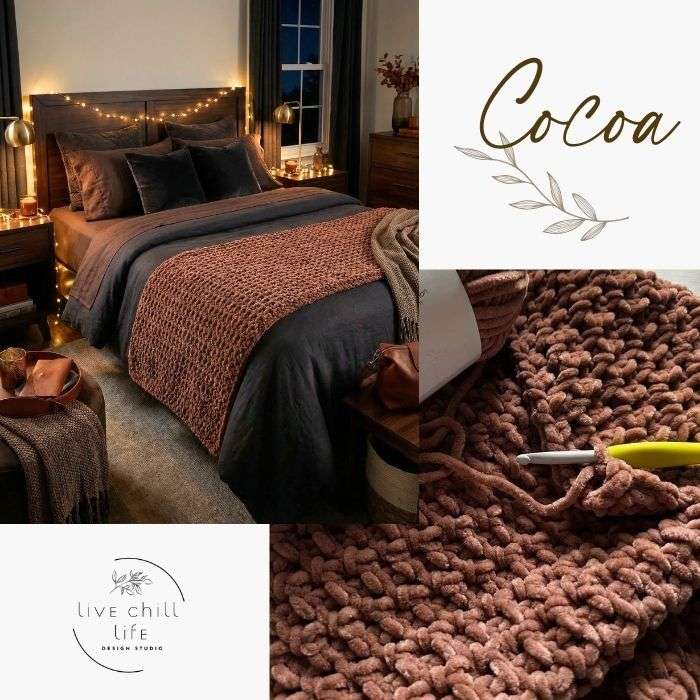 crochet chenille bedscarf worked in premier parfait chunky yarn